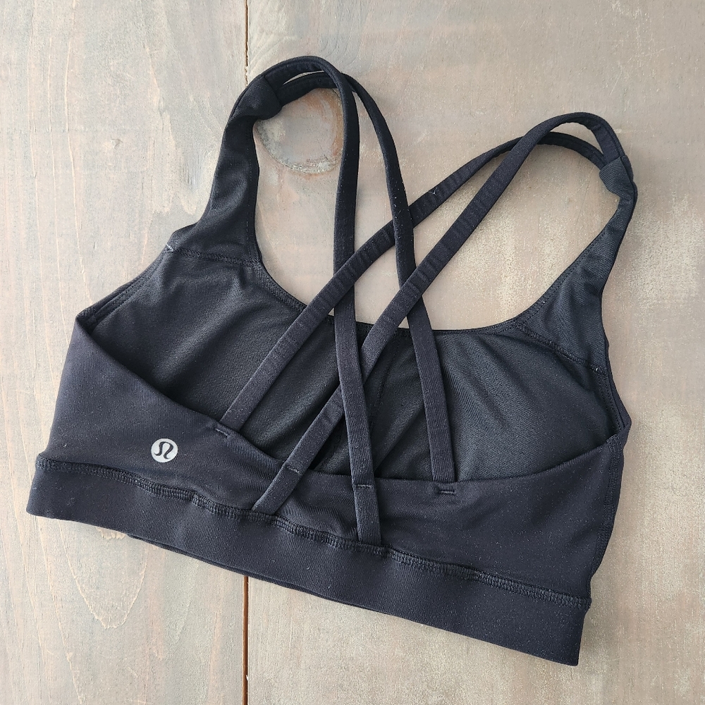 Lululemon Black Energy Sports Bra - Size 4 - Picture 4 of 12